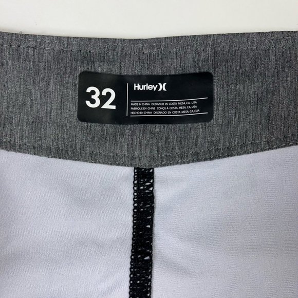 Hurley Mens Phantom Board Shorts Swim Black Gray Tie Dye Drawstring 32 New - Picture 12 of 12